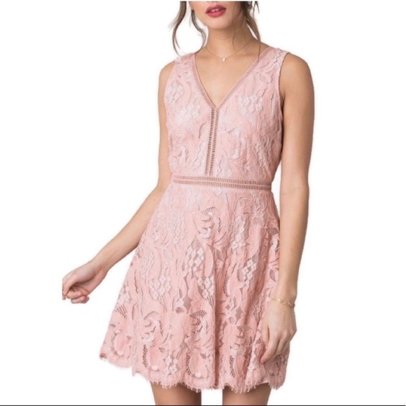 Black Swan Rose V-Neckline Sleeveless Lace Dress  Size S NWT - Picture 1 of 16